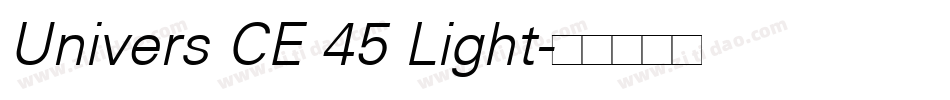 Univers CE 45 Light字体转换